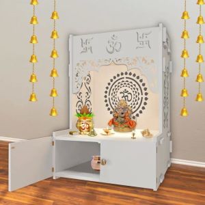 traditional white wooden temple