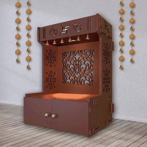 Jali Design Brown Wooden Temple