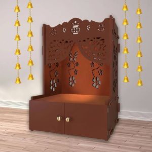 Carved Brown Wooden Temple