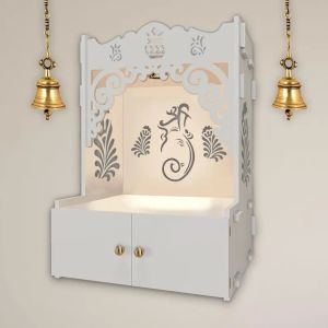 ganesha symbol white wooden temple
