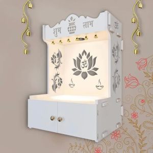 flower symbol white wooden temple