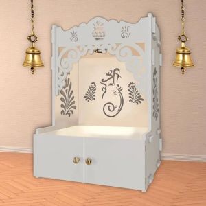 elegant white wooden temple