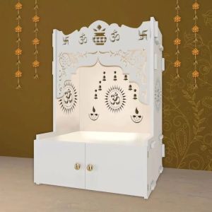 stylish white wooden temple