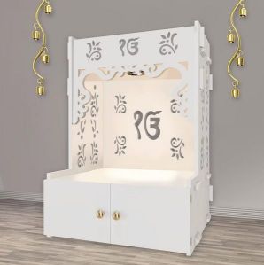 ek onkar symbol white wooden temple
