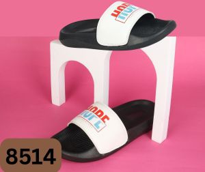 8514 Black Printed Men Slider