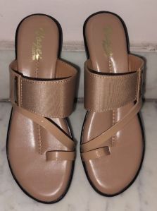 Voges Beige Wedge Heel Ladies Sandal