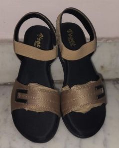 Voges Black Golden Heel Ladies Sandal
