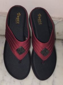 Voges Black Maroon Ladies Sandal