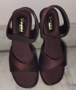 Voges Maroon Heel Ladies Sandal