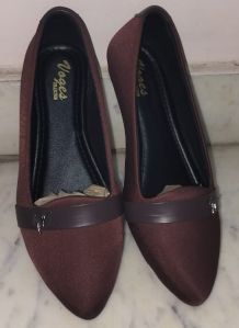 Voges Maroon Flat Ladies Jutti