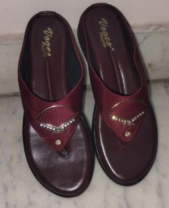 Voges Maroon Ladies Sandal