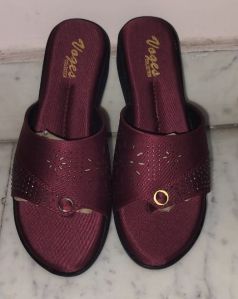 Voges Maroon Open Back Ladies Sandal