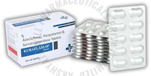 Kuraflam SP Aceclofenac Paracetamol Serratiopeptidase Tablets