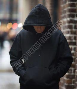 Black Cotton Mens Oversized Hoodies