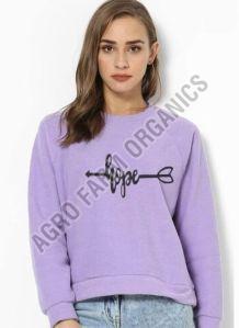 Fleece Pullover Women Printed Sweatshirt