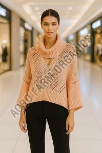 Full Sleeve Ladies Grey Woolen Sweater