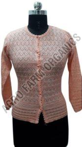 Ladies Peach Woolen Sweater