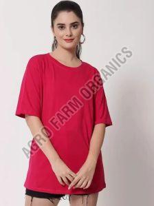 Lycra Cotton Round Ladies Plain T-Shirts