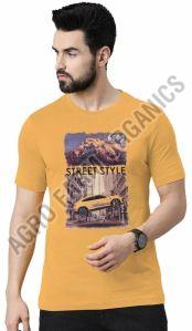 Mens Cotton Printed Half Sleeves T-Shirt
