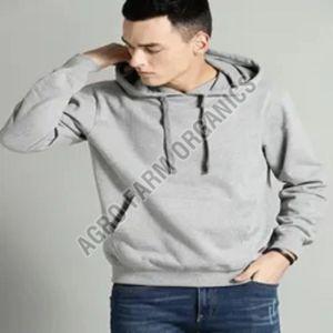 Mens Grey Pullover Hoodie