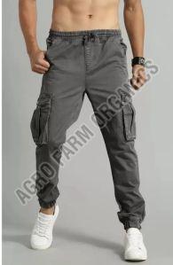 Mens Solid Cotton Casual Joggers