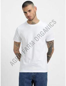 Mens White Cotton T-shirt