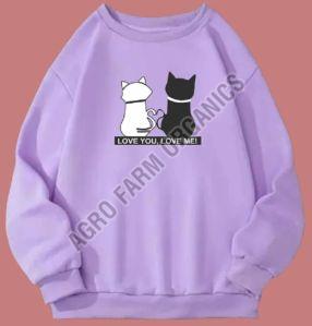 Women Cotten Pullover Printed Sweatshirts