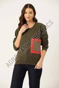 Women Solid Pullover Sweatshirt