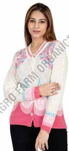 Woolen Button Embroidered Sweaters Women