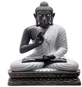 Black Marble Meditation Buddha Statue
