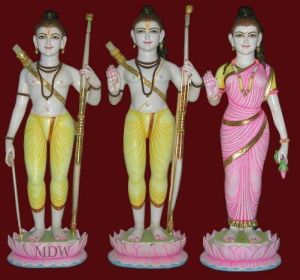 Iskon Style RAM Darbar Marble Statue