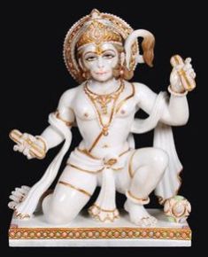 White Marble Lord Hanuman Ji Statue