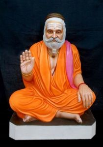 Orange Handcrafted Spiritual Human Marble Statue