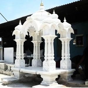 Polished White Marble Gazebo