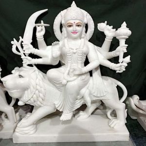 White Marble Durga Mata Statue