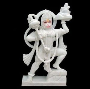 White Marble Hanuman Statue