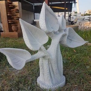 White Marble Leaf Plant Showpiece