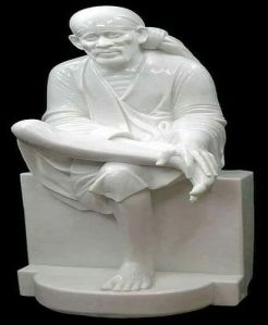 White Marble Sai Baba Statue
