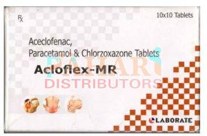 Acloflex MR Aceclofenac Paracetamol Chlorzoxazone Tablet