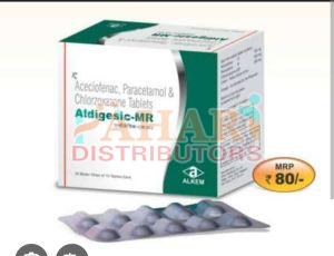 Aldigesic MR Aceclofenac Paracetamol Chlorzoxane Tablets