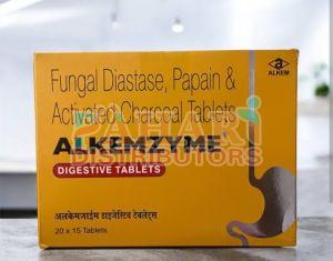 Alkemzyme Fungaal Diastase Papin Activated Charcoal Tablets