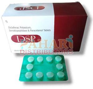 DSP Diclofenac Serratiopeptidase Paracetamol Tablets