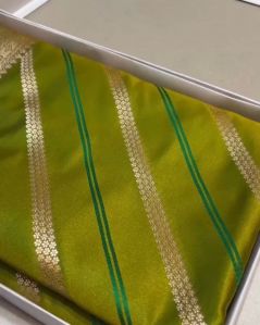 Mashru Silk Saree with Floral Zari