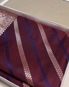 Mashru Silk Saree with Floral Zari