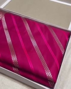 Mashru Silk Saree with Floral Zari