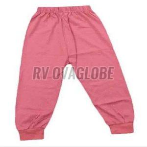 Kids Girls Plain Pink Cotton Lower