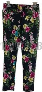 Ladies Black Printed Polyester Lower