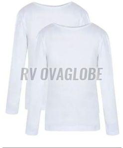 Ladies White Full Sleeve Polyester T-Shirt