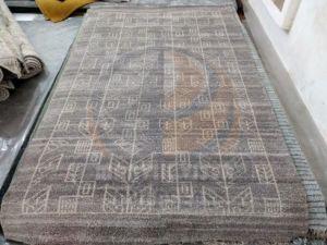 Earth Grey Wool and Viscose Rug