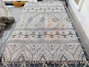 Handwoven Viscose And  Wool Area Rug